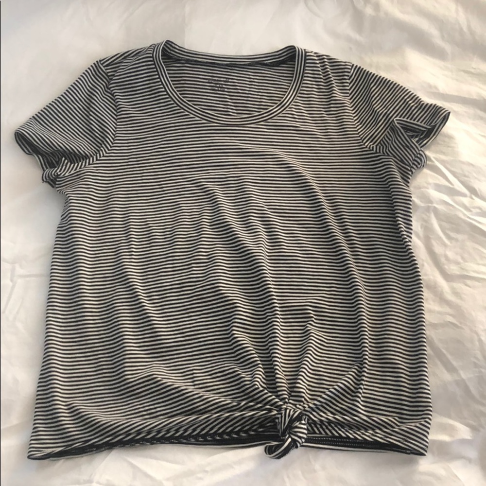 Madewell tie front tee